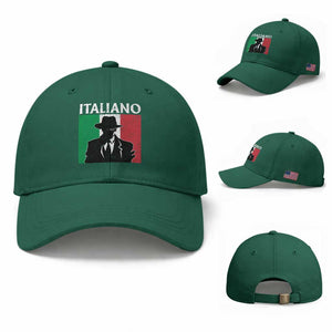 Italiano Italian Mafia Sicilian Gangster Italy Flag Baseball Cap TS11 Baseball Cap Universal Fit Irish Green Print Your Wear