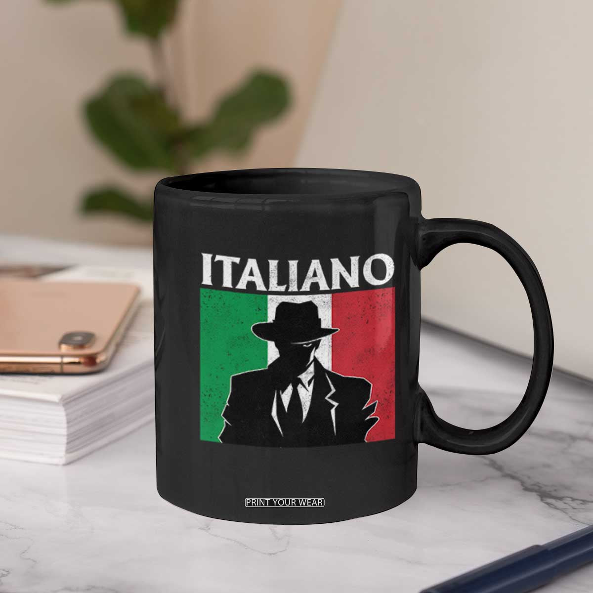 Italiano Italian Mafia Sicilian Gangster Italy Flag Coffee Mug TS11 Print Your Wear
