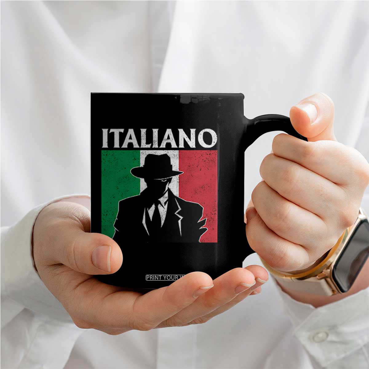 Italiano Italian Mafia Sicilian Gangster Italy Flag Coffee Mug TS11 Print Your Wear