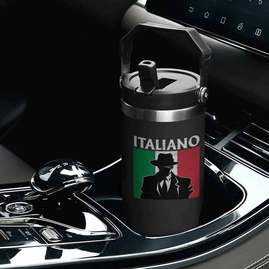 Italiano Italian Mafia Sicilian Gangster Italy Flag Flip Straw Tumbler TS11 Print Your Wear