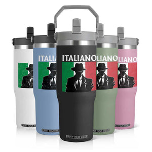 Italiano Italian Mafia Sicilian Gangster Italy Flag Flip Straw Tumbler TS11 Print Your Wear