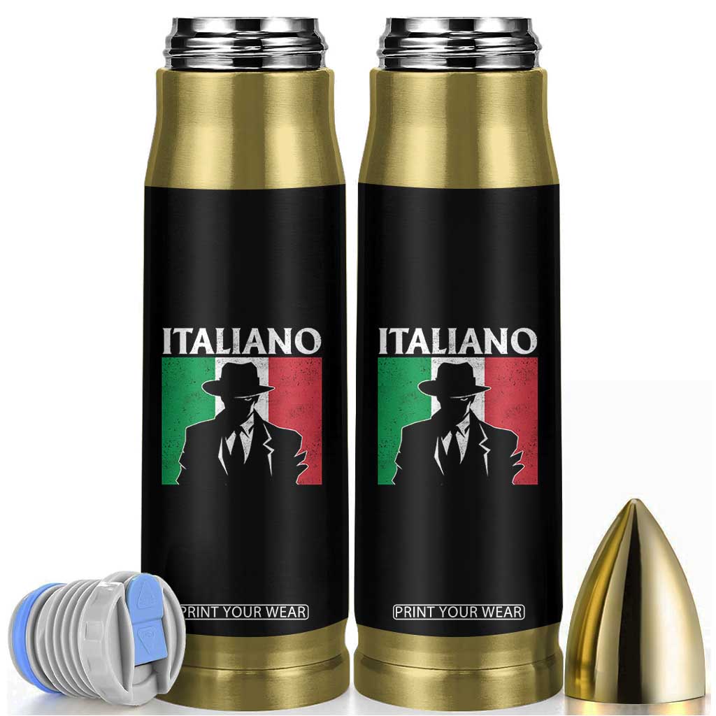 Italiano Italian Mafia Sicilian Gangster Italy Flag Bullet Tumbler TS11 Black Print Your Wear