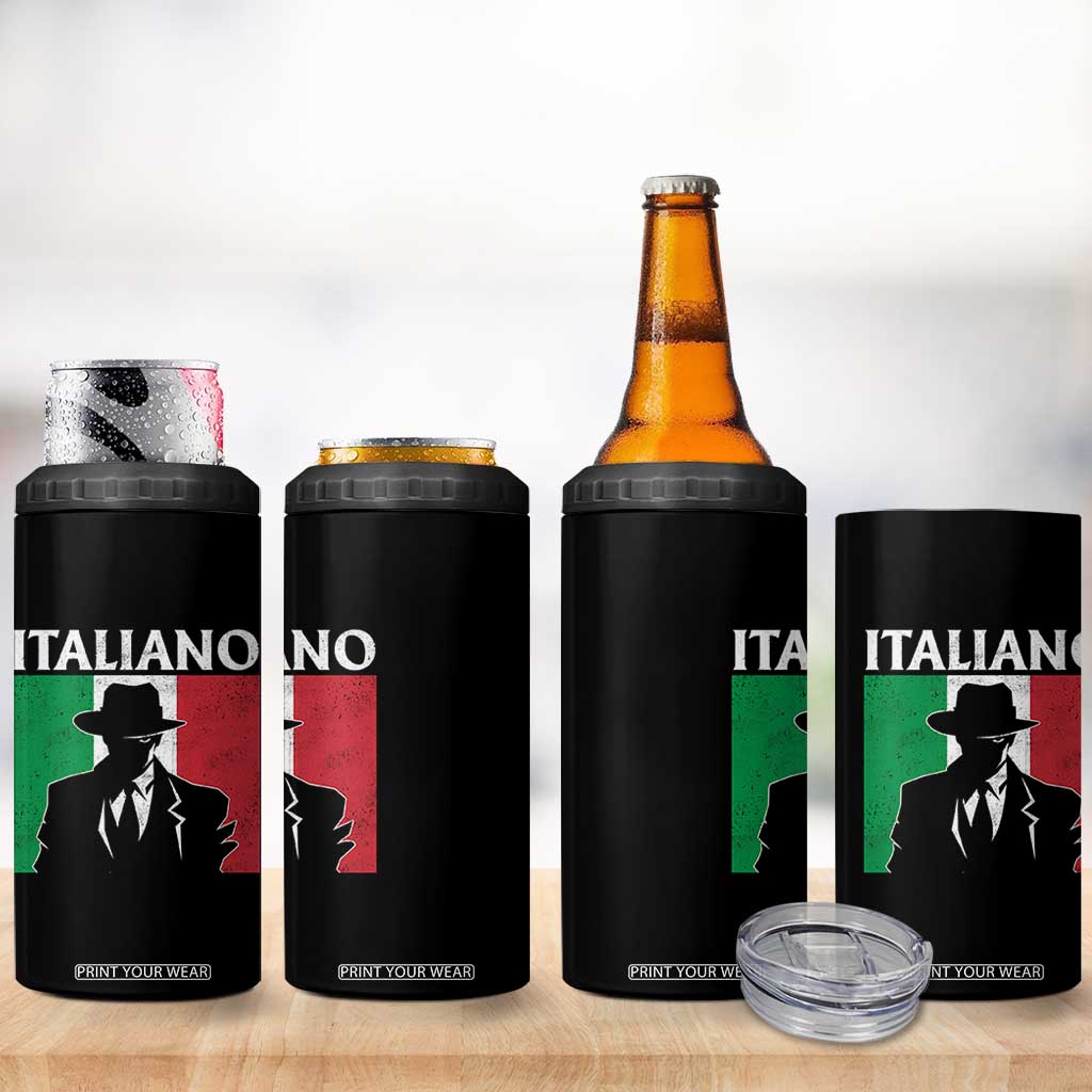 Italiano Italian Mafia Sicilian Gangster Italy Flag 4 in 1 Can Cooler Tumbler TS11 Print Your Wear