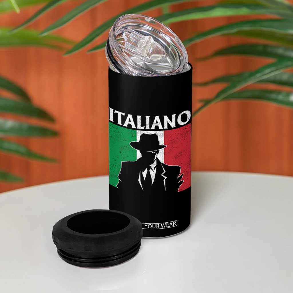 Italiano Italian Mafia Sicilian Gangster Italy Flag 4 in 1 Can Cooler Tumbler TS11 Print Your Wear