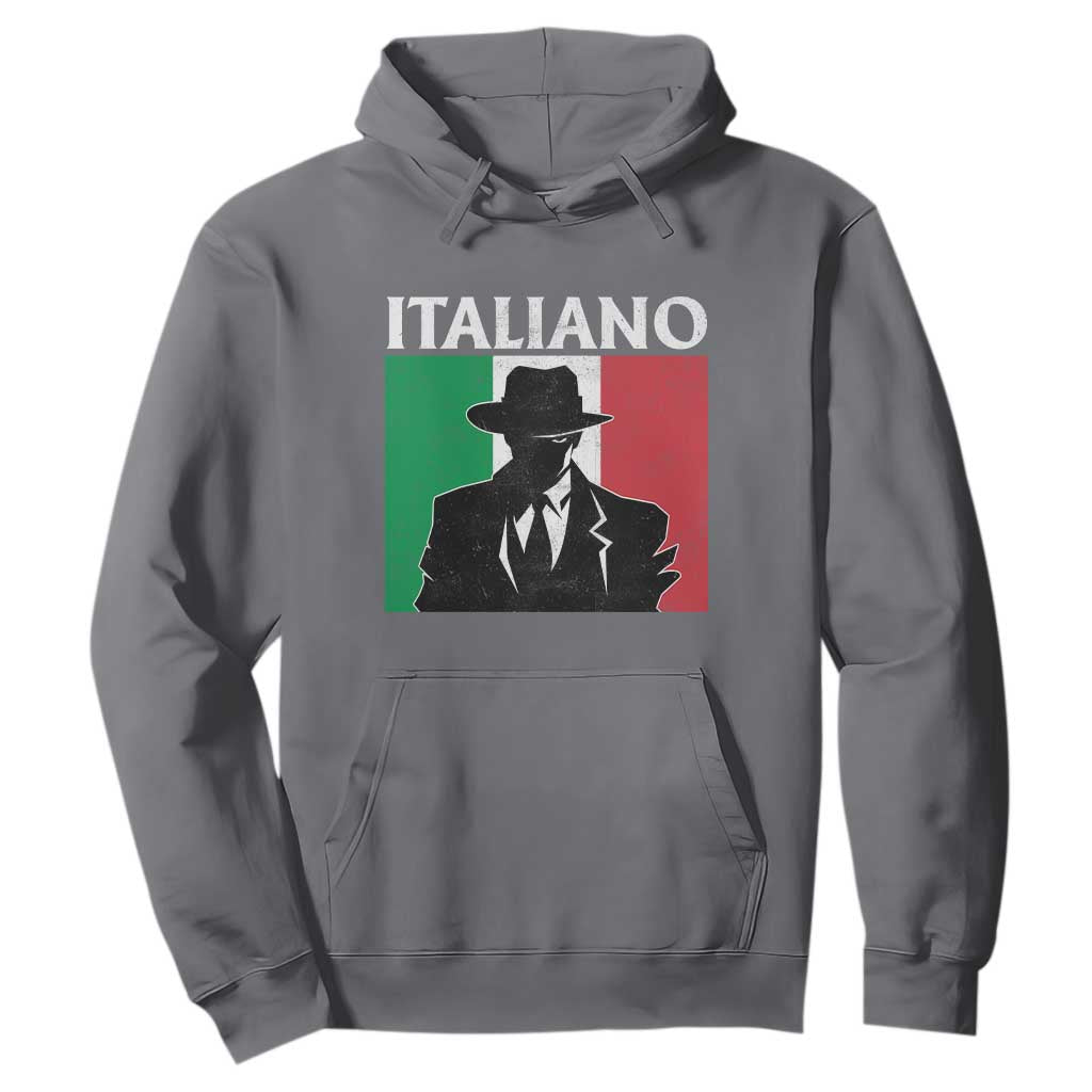 Italiano Italian Mafia Sicilian Gangster Italy Flag Hoodie TS11 Charcoal Print Your Wear