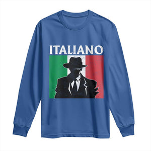 Italiano Italian Mafia Sicilian Gangster Italy Flag Long Sleeve Shirt TS11 Royal Blue Print Your Wear