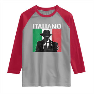 Italiano Italian Mafia Sicilian Gangster Italy Flag Raglan Shirt TS11 Sport Gray Red Print Your Wear