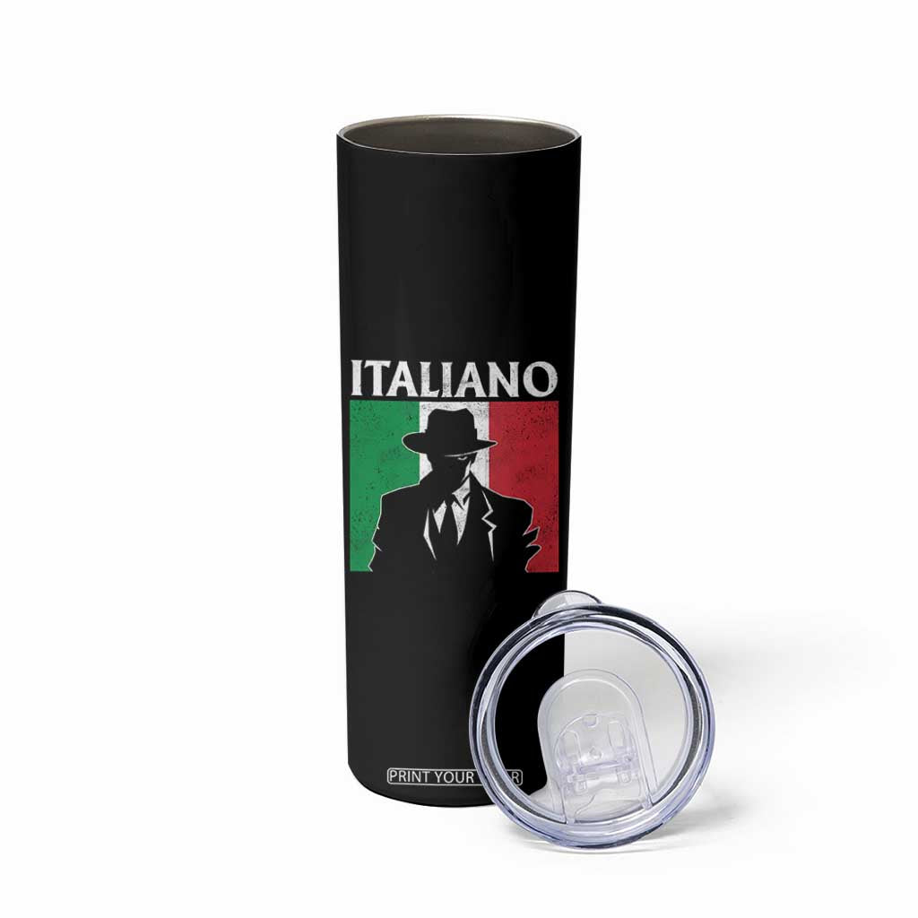 Italiano Italian Mafia Sicilian Gangster Italy Flag Skinny Tumbler TS11 Print Your Wear