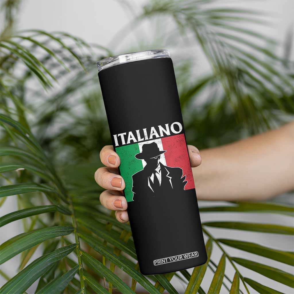 Italiano Italian Mafia Sicilian Gangster Italy Flag Skinny Tumbler TS11 Print Your Wear