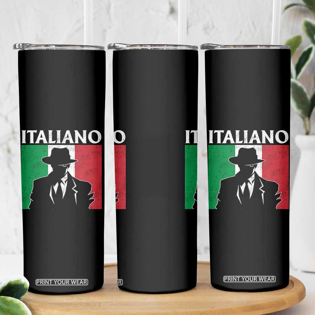 Italiano Italian Mafia Sicilian Gangster Italy Flag Skinny Tumbler TS11 Print Your Wear
