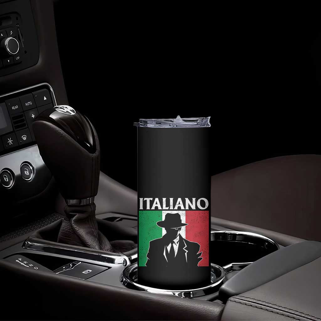 Italiano Italian Mafia Sicilian Gangster Italy Flag Skinny Tumbler TS11 Print Your Wear