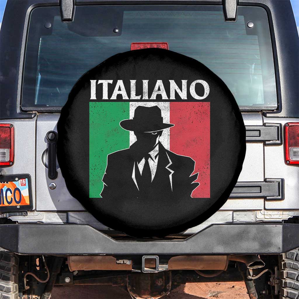 Italiano Italian Mafia Sicilian Gangster Italy Flag Spare Tire Cover TS11 No hole Black Print Your Wear