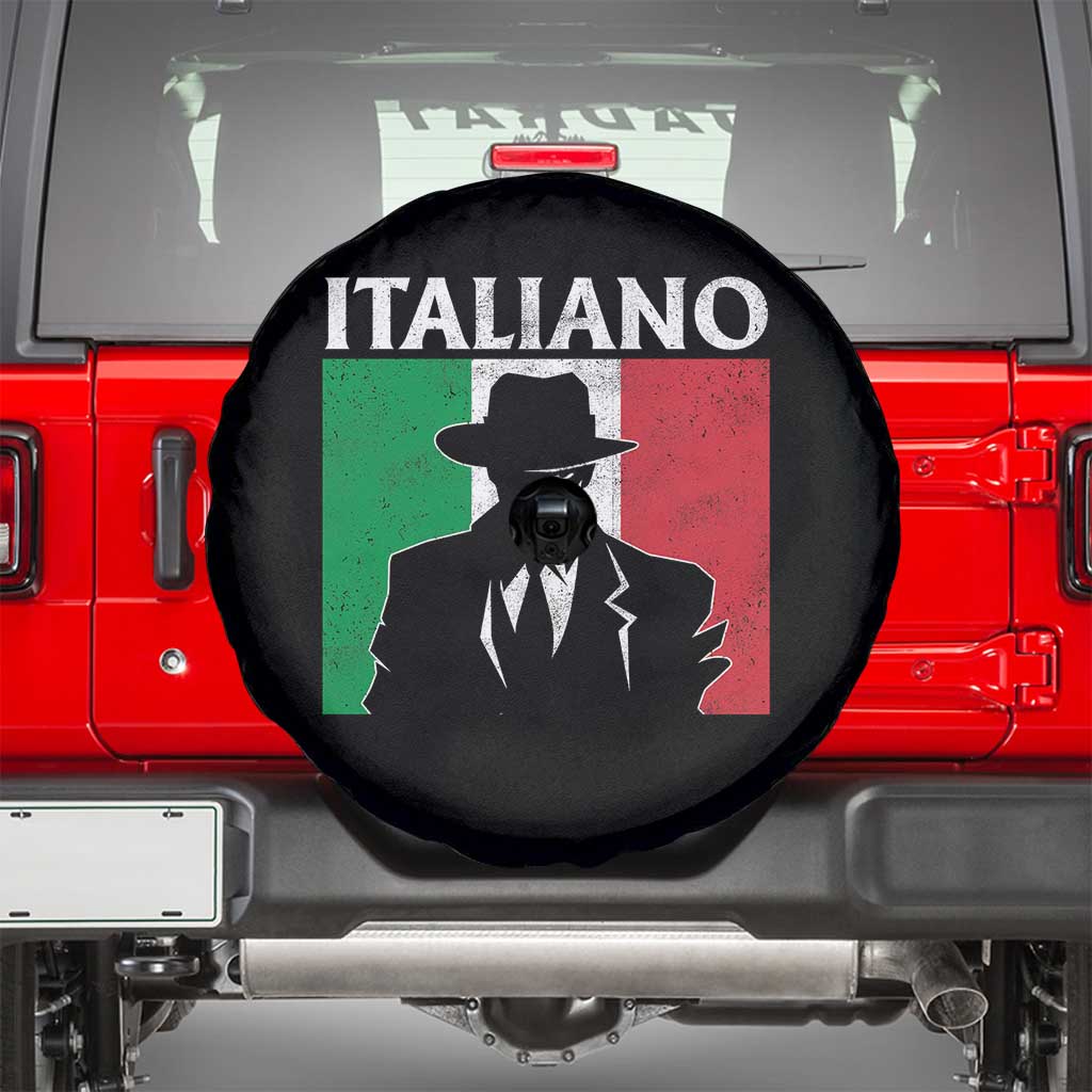 Italiano Italian Mafia Sicilian Gangster Italy Flag Spare Tire Cover TS11 Black Print Your Wear