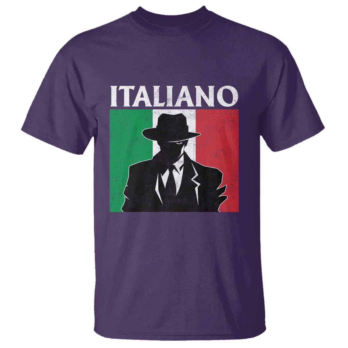 Italiano Italian Mafia Sicilian Gangster Italy Flag T Shirt TS11 Purple Print Your Wear