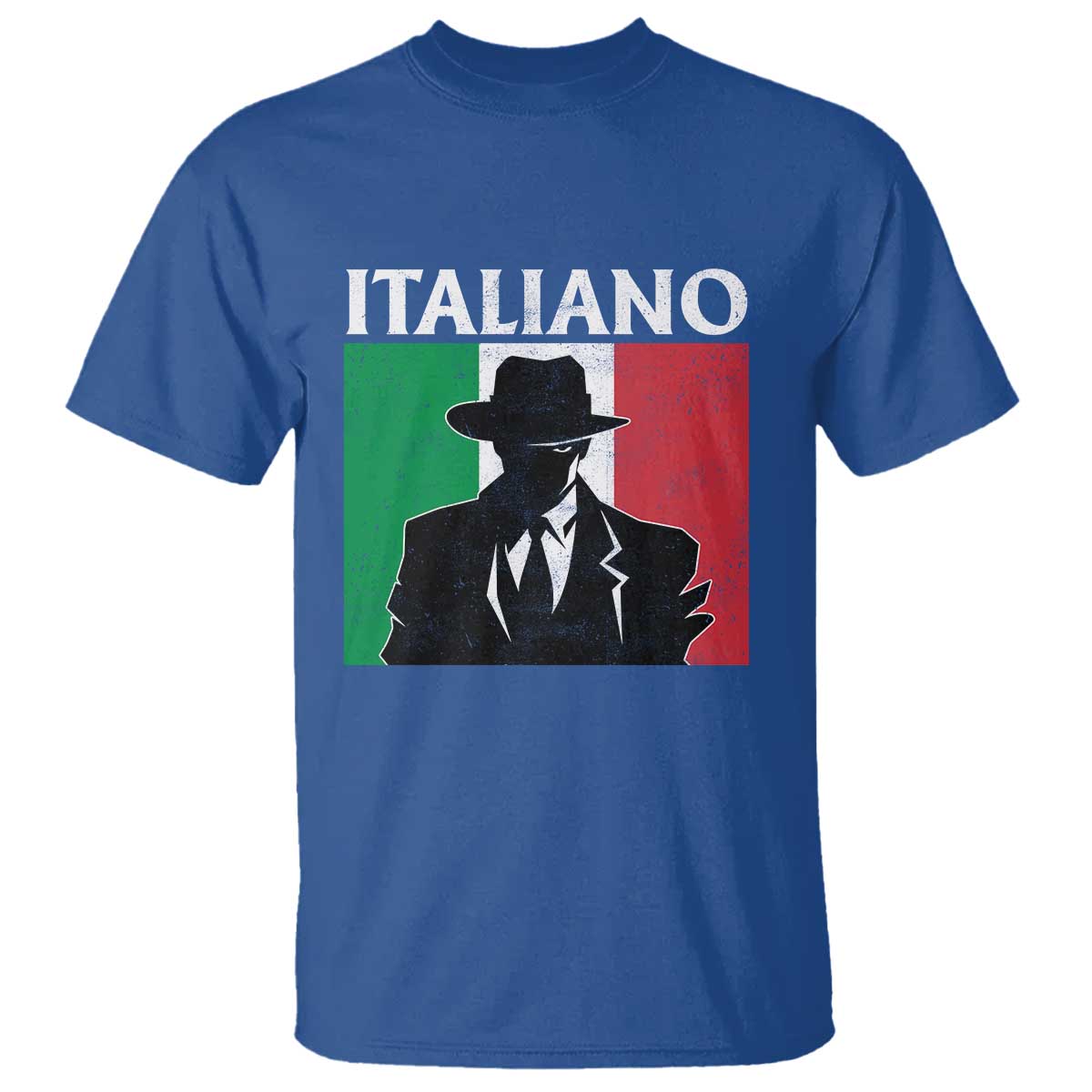 Italiano Italian Mafia Sicilian Gangster Italy Flag T Shirt TS11 Royal Blue Print Your Wear