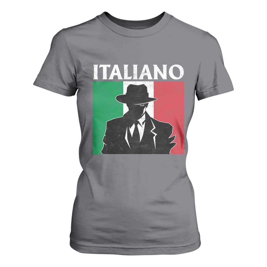 Italiano Italian Mafia Sicilian Gangster Italy Flag T Shirt For Women TS11 Charcoal Print Your Wear