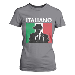 Italiano Italian Mafia Sicilian Gangster Italy Flag T Shirt For Women TS11 Charcoal Print Your Wear