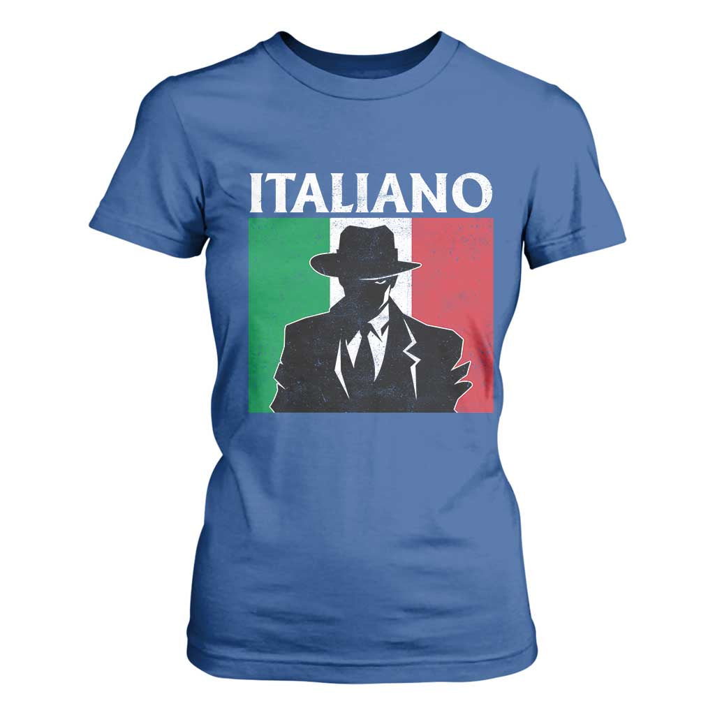 Italiano Italian Mafia Sicilian Gangster Italy Flag T Shirt For Women TS11 Royal Blue Print Your Wear