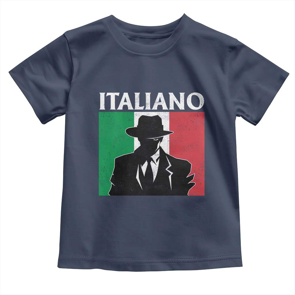 Italiano Italian Mafia Sicilian Gangster Italy Flag Toddler T Shirt TS11 Navy Print Your Wear