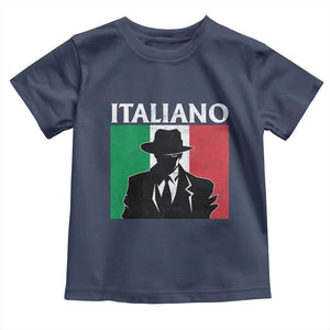 Italiano Italian Mafia Sicilian Gangster Italy Flag Toddler T Shirt TS11 Navy Print Your Wear