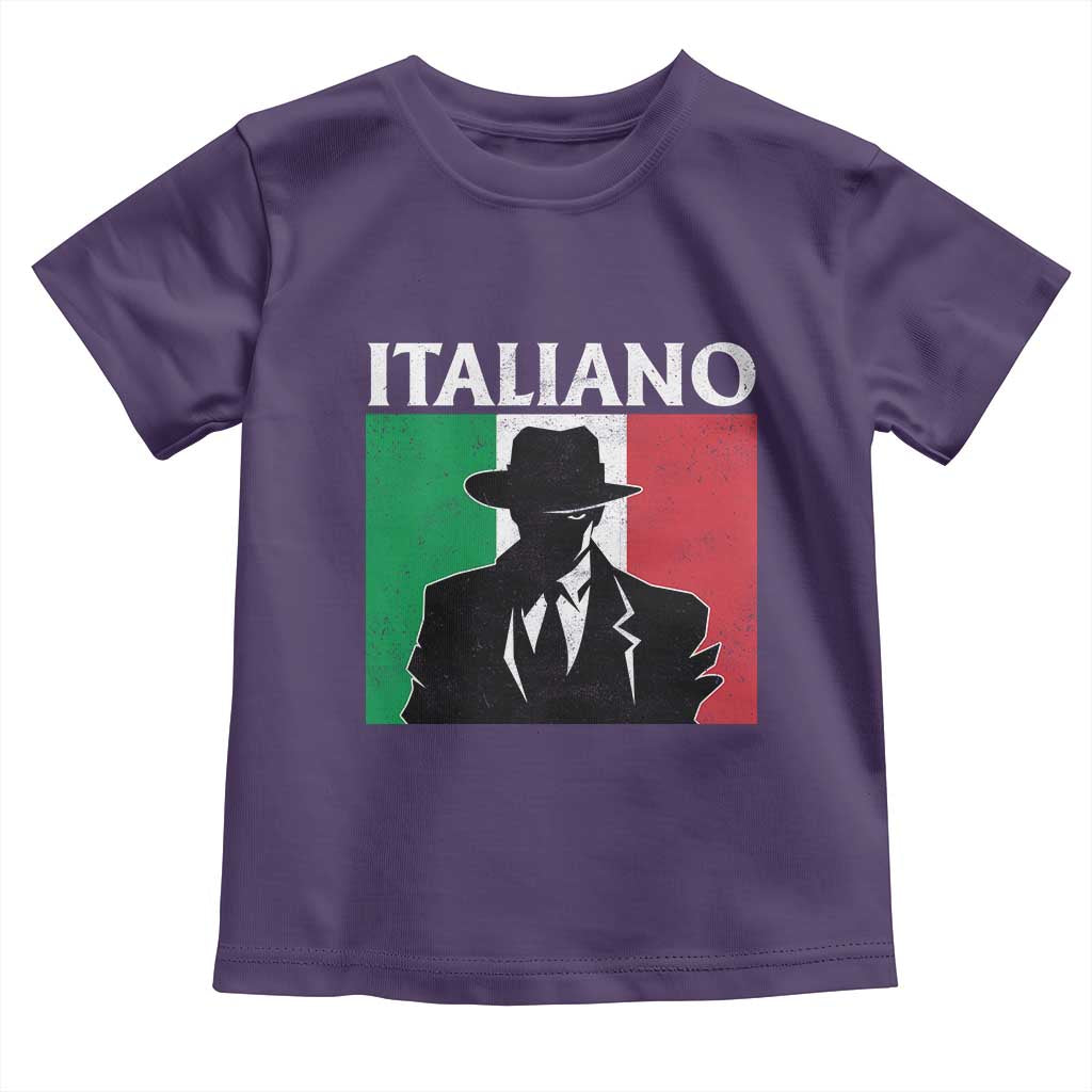 Italiano Italian Mafia Sicilian Gangster Italy Flag Toddler T Shirt TS11 Purple Print Your Wear