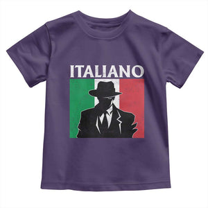 Italiano Italian Mafia Sicilian Gangster Italy Flag Toddler T Shirt TS11 Purple Print Your Wear
