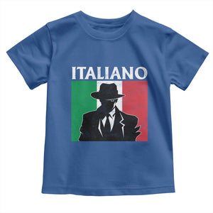 Italiano Italian Mafia Sicilian Gangster Italy Flag Toddler T Shirt TS11 Royal Blue Print Your Wear