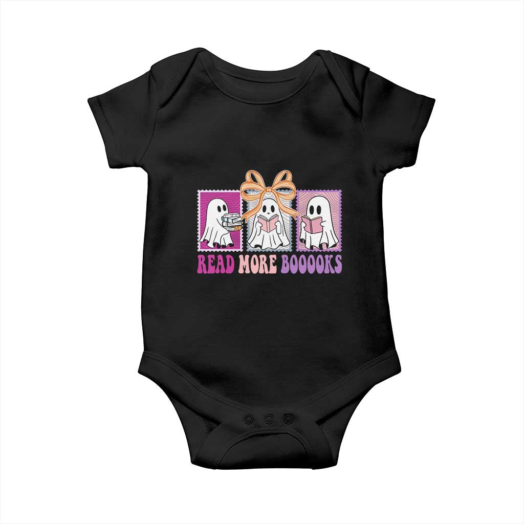 Halloween Teacher Baby Onesie Read More Boooooks Cute Ghost Reading Books TS11 Black Print Your Wear