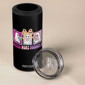 Halloween Teacher 4 in 1 Can Cooler Tumbler Read More Boooooks Cute Ghost Reading Books TS11 Print Your Wear
