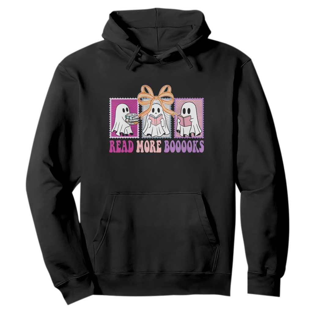 Halloween Teacher Hoodie Read More Boooooks Cute Ghost Reading Books TS11 Black Print Your Wear