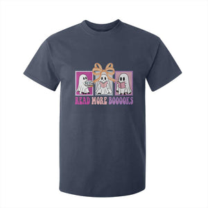 Halloween Teacher T Shirt For Kid Read More Boooooks Cute Ghost Reading Books TS11 Navy Print Your Wear