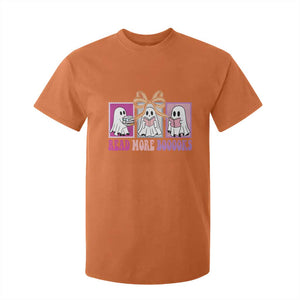 Halloween Teacher T Shirt For Kid Read More Boooooks Cute Ghost Reading Books TS11 Orange Print Your Wear