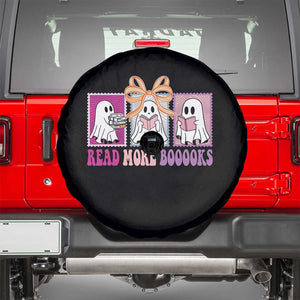 Halloween Teacher Spare Tire Cover Read More Boooooks Cute Ghost Reading Books TS11 Black Print Your Wear