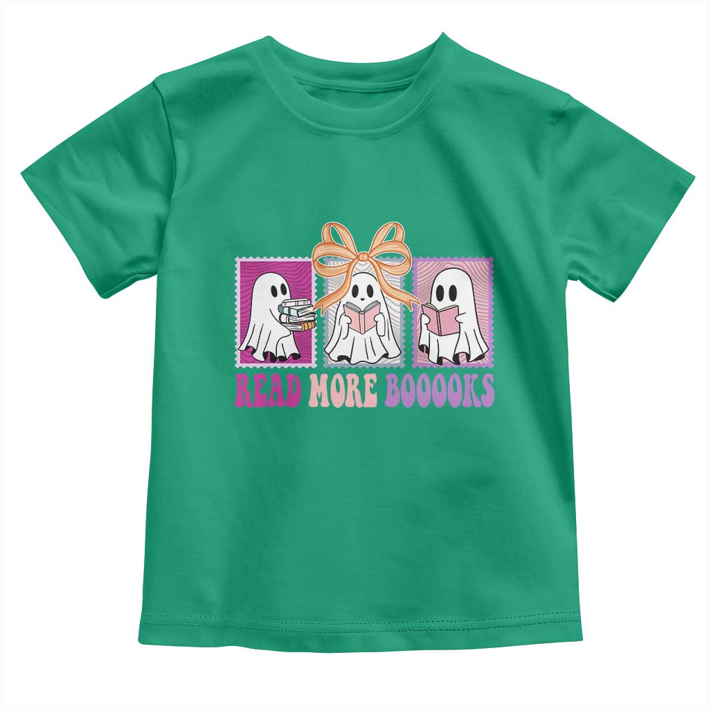 Halloween Teacher Toddler T Shirt Read More Boooooks Cute Ghost Reading Books TS11 Irish Green Print Your Wear