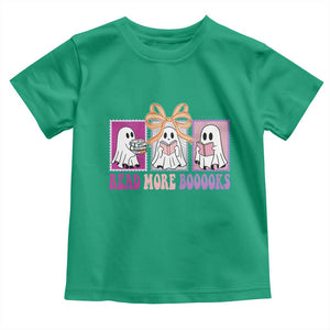 Halloween Teacher Toddler T Shirt Read More Boooooks Cute Ghost Reading Books TS11 Irish Green Print Your Wear
