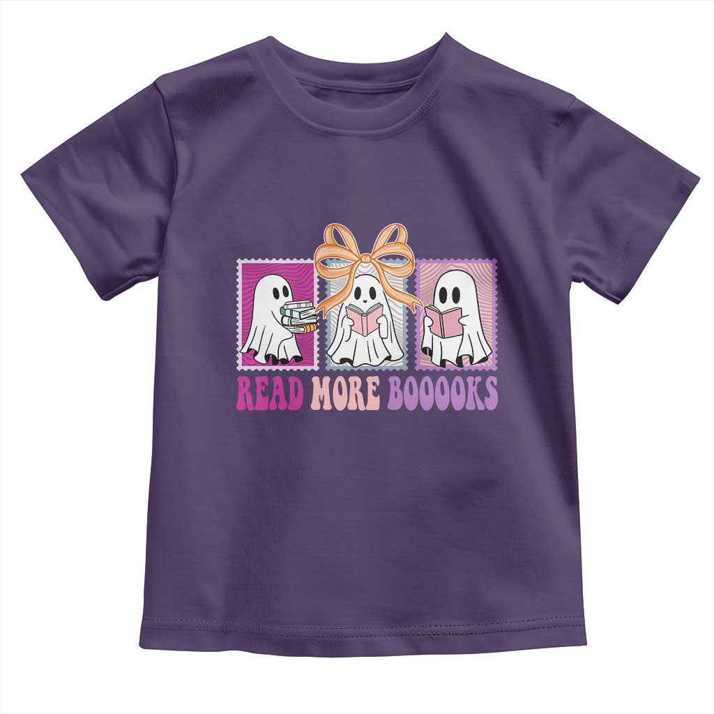 Halloween Teacher Toddler T Shirt Read More Boooooks Cute Ghost Reading Books TS11 Purple Print Your Wear