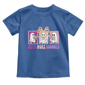 Halloween Teacher Toddler T Shirt Read More Boooooks Cute Ghost Reading Books TS11 Royal Blue Print Your Wear