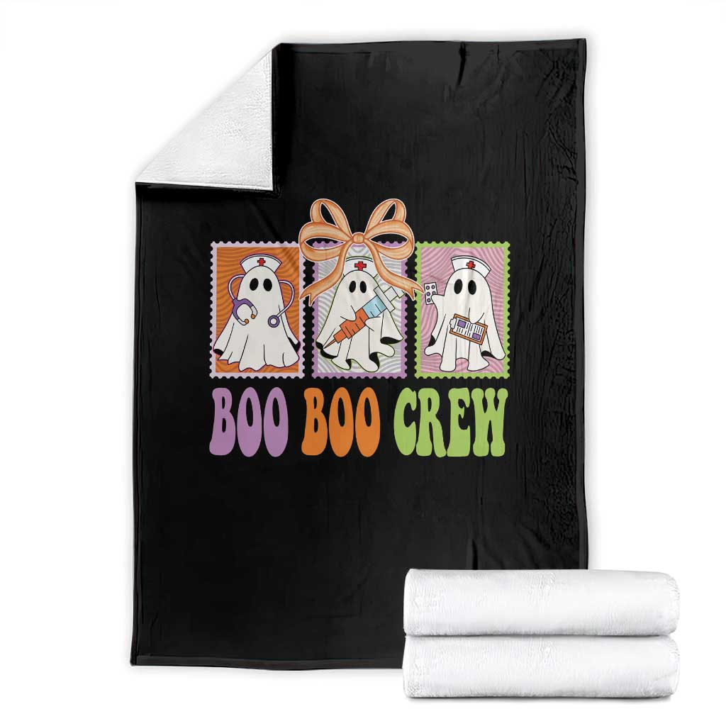 Halloween Nurse Throw Blanket Boo Boo Crew Cute Spooky Ghost TS11 Black Print Your Wear