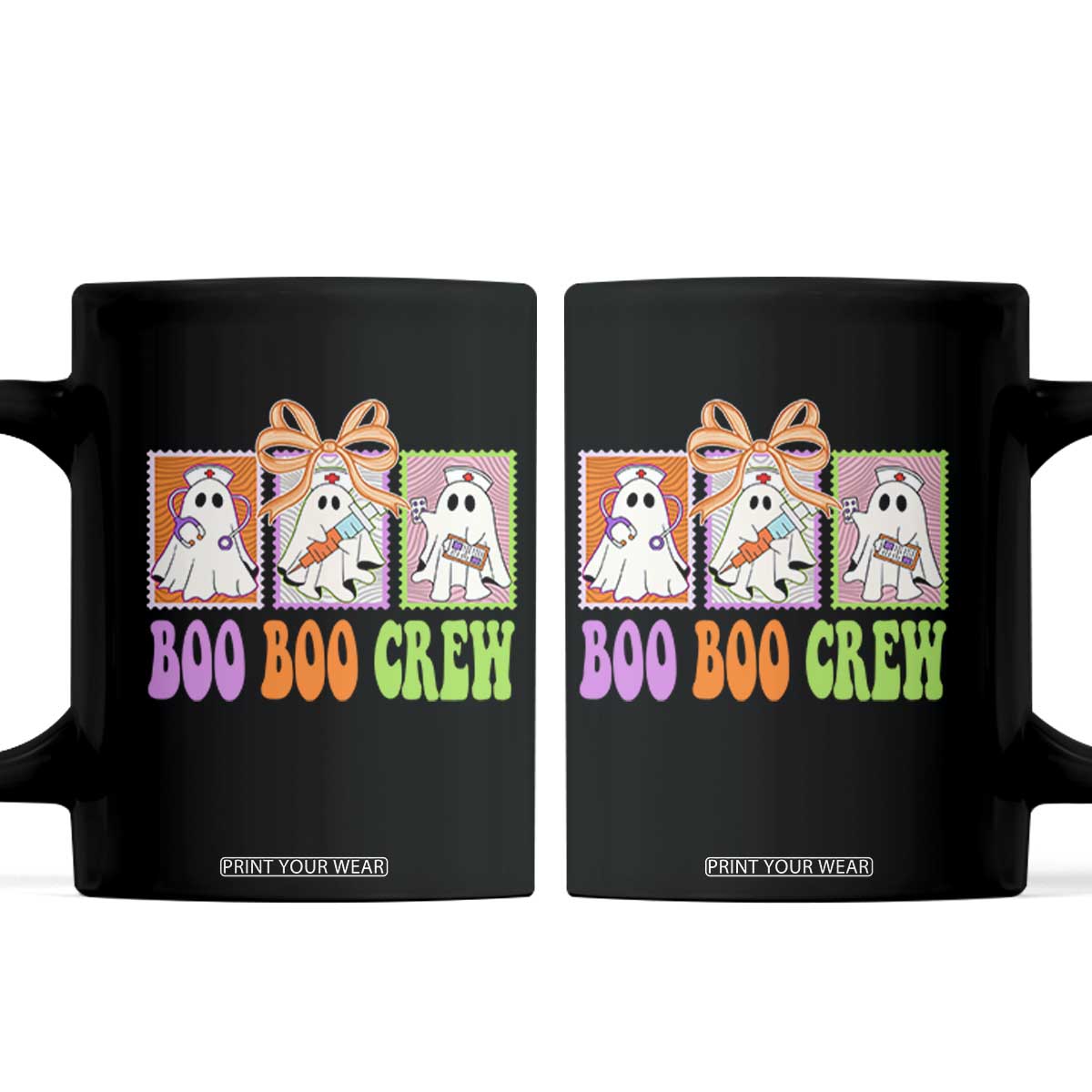 Halloween Nurse Coffee Mug Boo Boo Crew Cute Spooky Ghost TS11 Black Print Your Wear