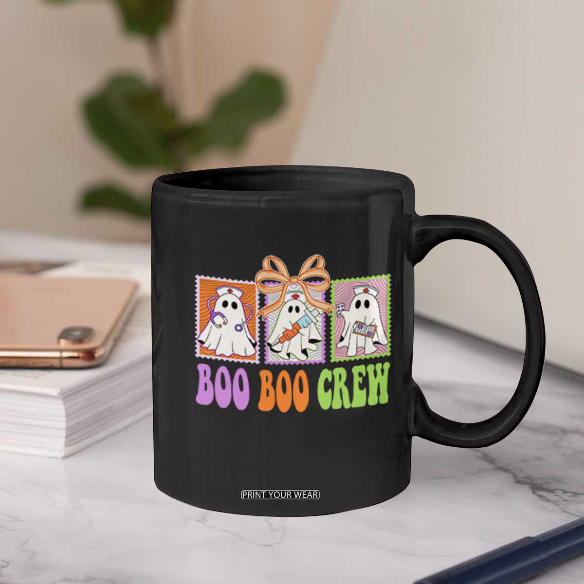 Halloween Nurse Coffee Mug Boo Boo Crew Cute Spooky Ghost TS11 Print Your Wear