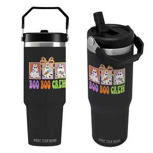 Halloween Nurse Flip Straw Tumbler Boo Boo Crew Cute Spooky Ghost TS11 One Size: 30 oz Black Print Your Wear