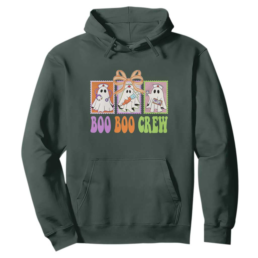 Halloween Nurse Hoodie Boo Boo Crew Cute Spooky Ghost TS11 Dark Forest Green Print Your Wear