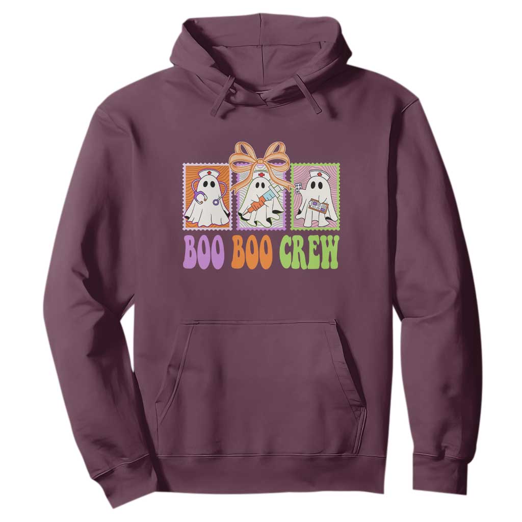Halloween Nurse Hoodie Boo Boo Crew Cute Spooky Ghost TS11 Maroon Print Your Wear