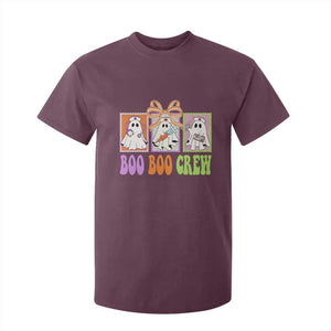 Halloween Nurse T Shirt For Kid Boo Boo Crew Cute Spooky Ghost TS11 Maroon Print Your Wear
