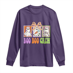 Halloween Nurse Long Sleeve Shirt Boo Boo Crew Cute Spooky Ghost TS11 Purple Print Your Wear