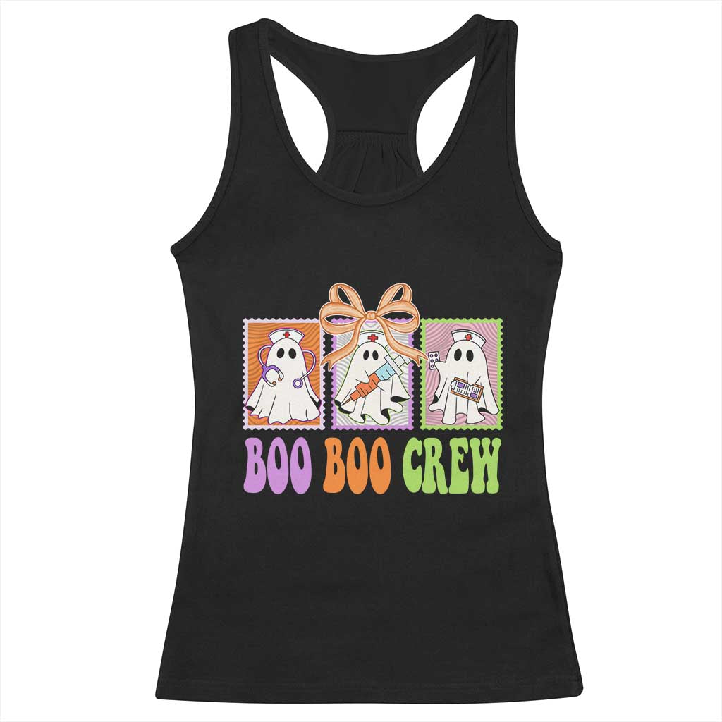 Halloween Nurse Racerback Tank Top Boo Boo Crew Cute Spooky Ghost TS11 Black Print Your Wear