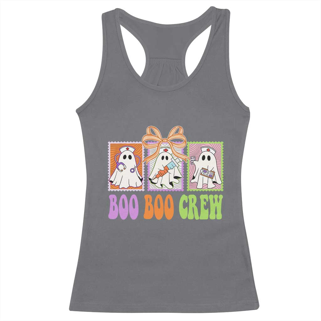Halloween Nurse Racerback Tank Top Boo Boo Crew Cute Spooky Ghost TS11 Charcoal Print Your Wear