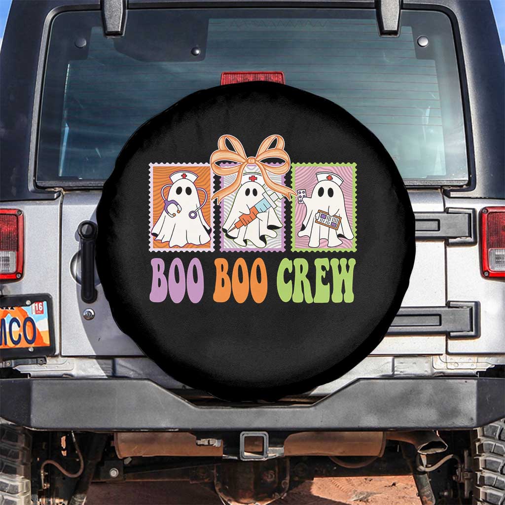Halloween Nurse Spare Tire Cover Boo Boo Crew Cute Spooky Ghost TS11 No hole Black Print Your Wear