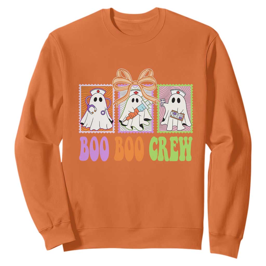 Halloween Nurse Sweatshirt Boo Boo Crew Cute Spooky Ghost TS11 Orange Print Your Wear