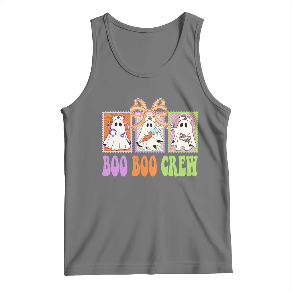 Halloween Nurse Tank Top Boo Boo Crew Cute Spooky Ghost TS11 Black Heather Print Your Wear